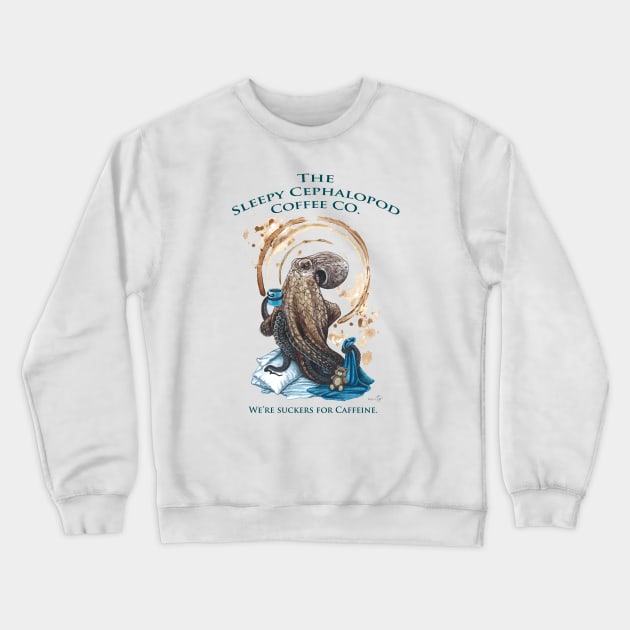 The Sleepy Cephalopod Crewneck Sweatshirt by ardenellennixon